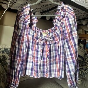 Anthropology pattern top. I love this but sadly dont wear it enough